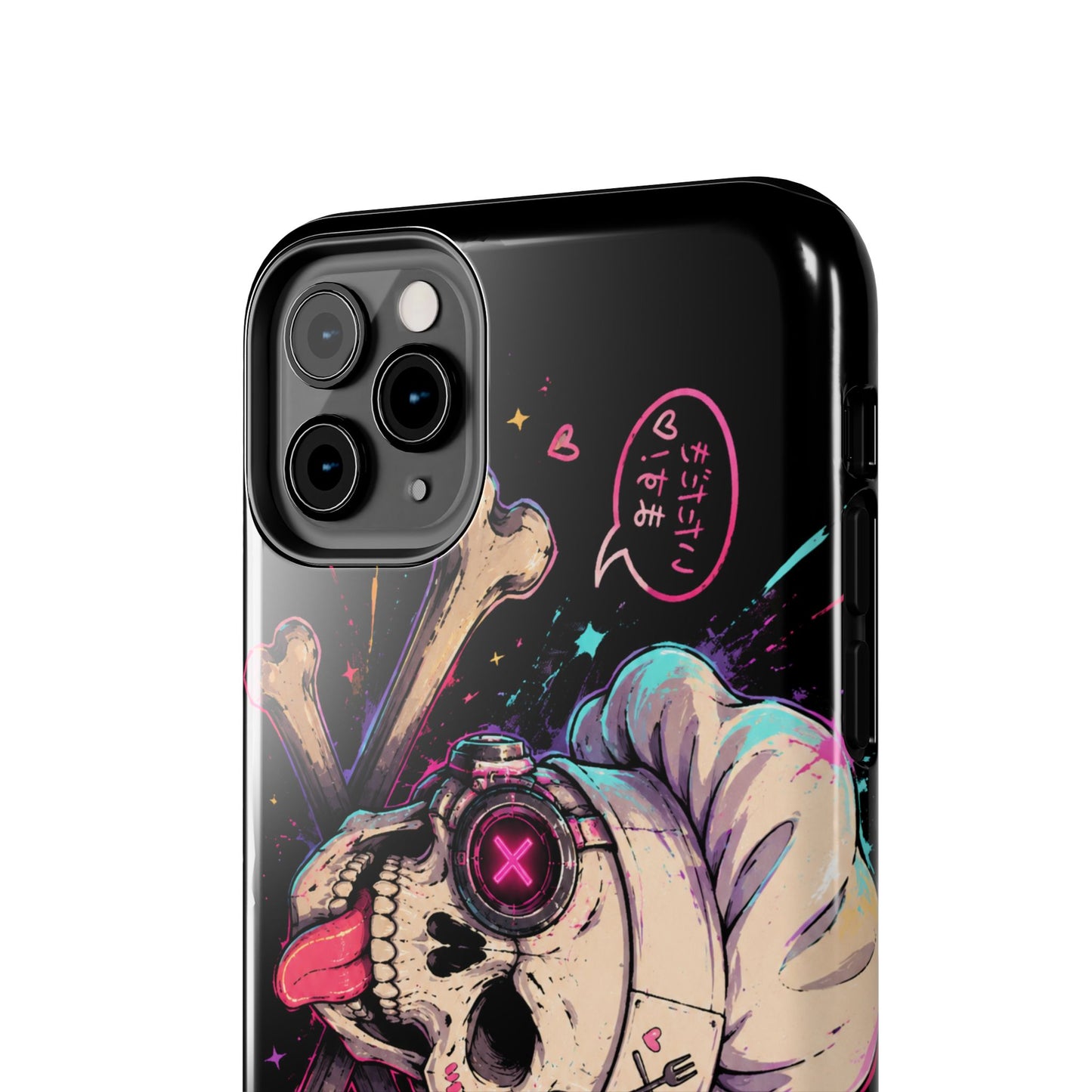 Skull & Crossbones Tough Phone Case — Neon Kawaii Punk Protection