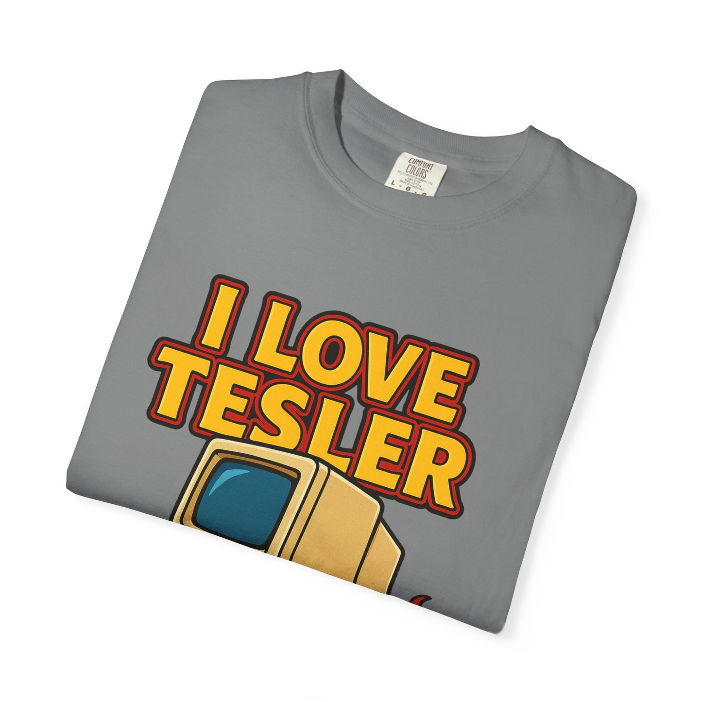 I Love Tesler Vintage Computer Tee — Retro Tech Graphic T-Shirt