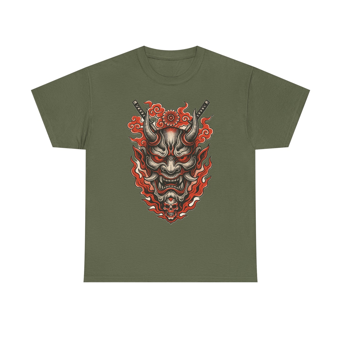 Hannya Demon Mask T-Shirt — Japanese Oni Noh Mask Art Tee