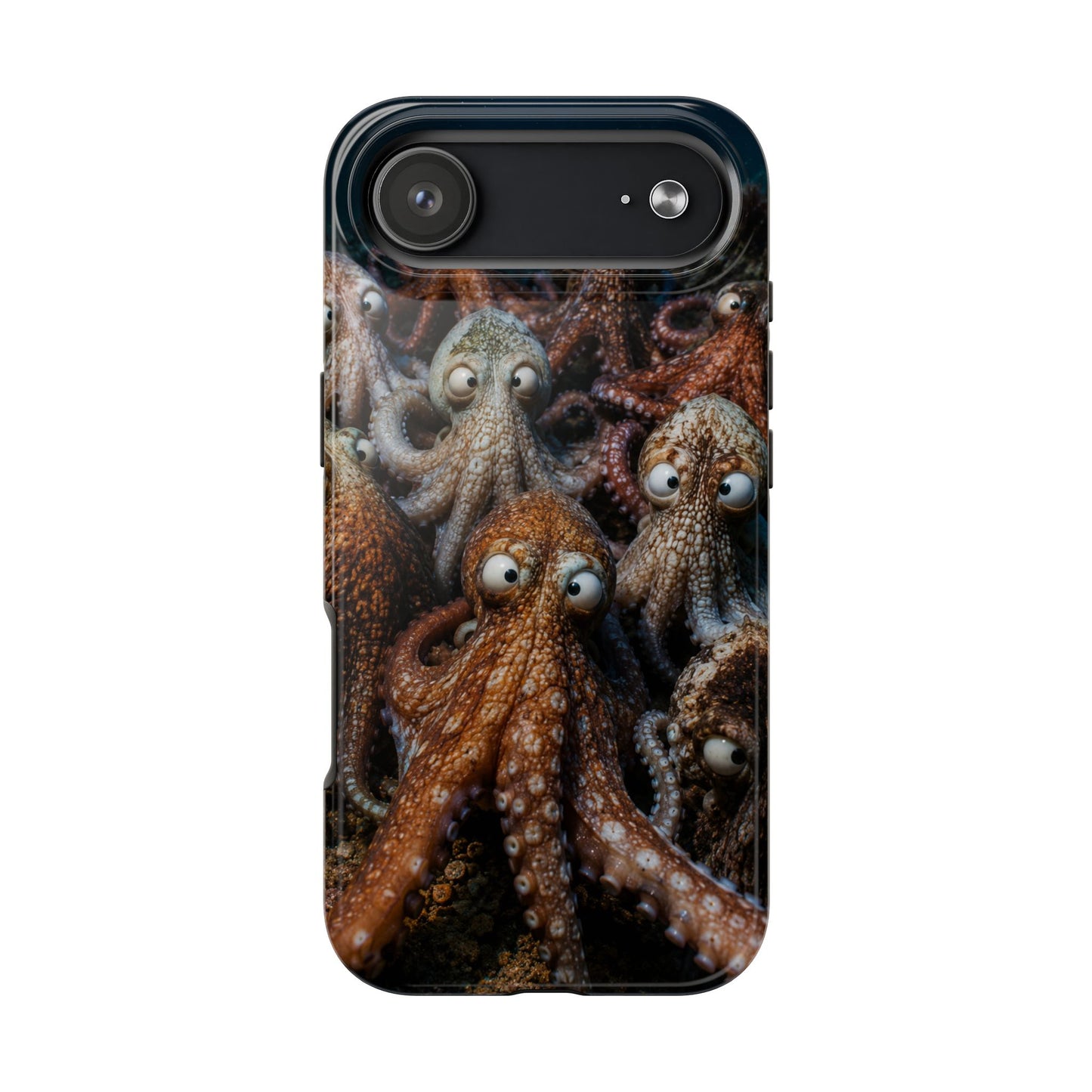 Octopus Cluster Tough Phone Case — Cute Underwater Sea Creature Protection