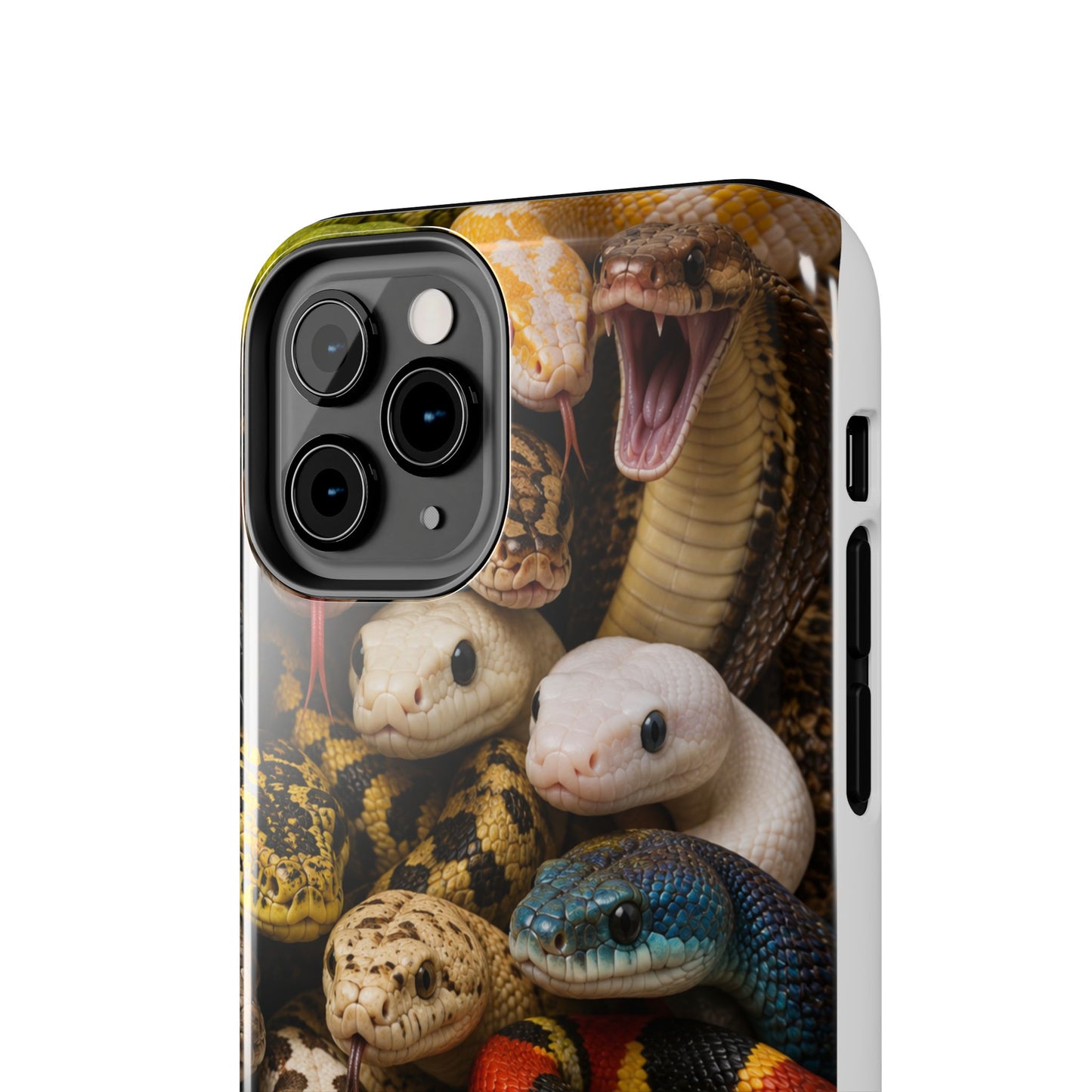 Snake Pattern Tough Phone Case — Colorful Snakes Protective Phone Cover