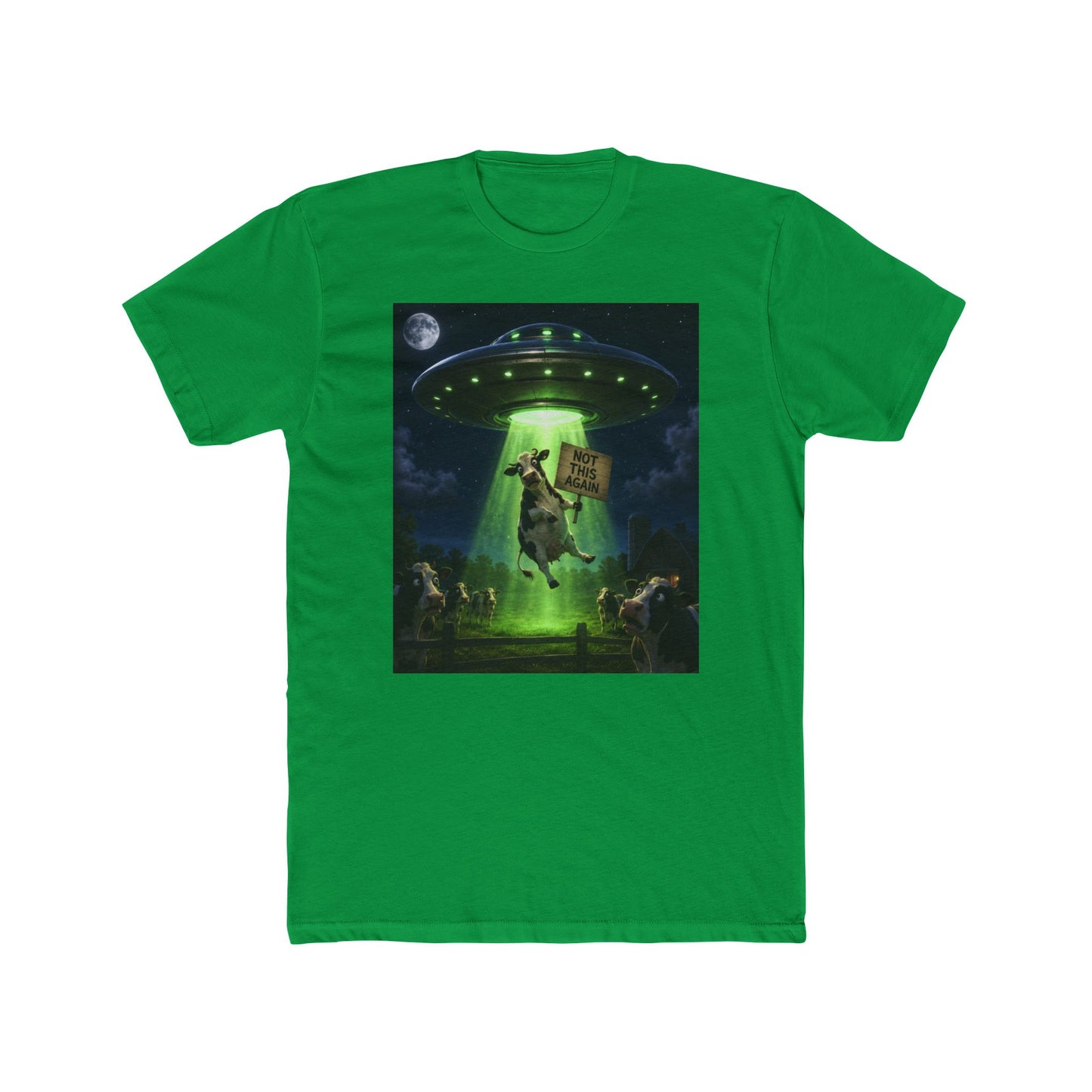Alien Abduction Cow T-Shirt – "Take Me" Retro Sci‑Fi Tee