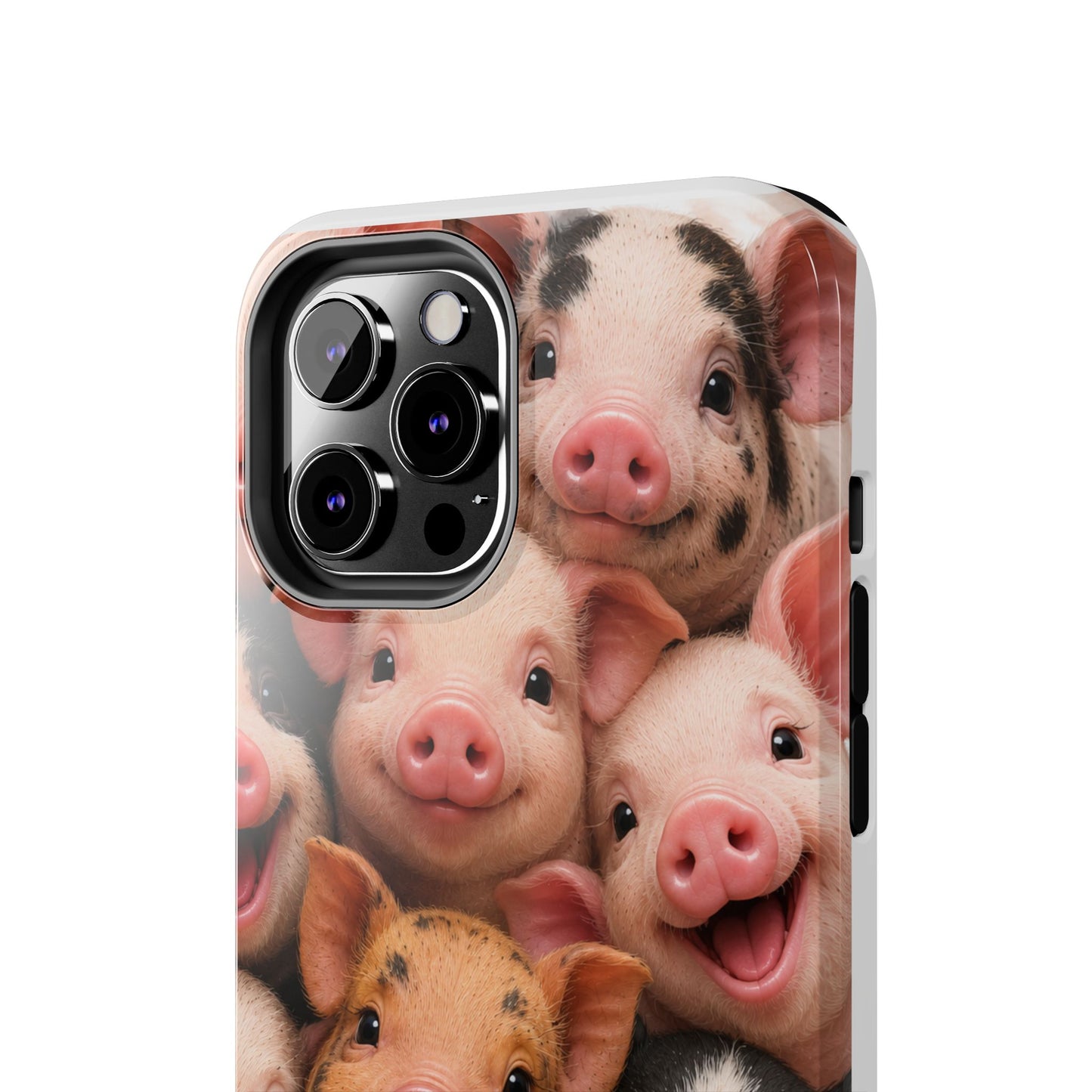 Pig Faces Tough Phone Case — Cute Farm Animal iPhone Protective Cover
