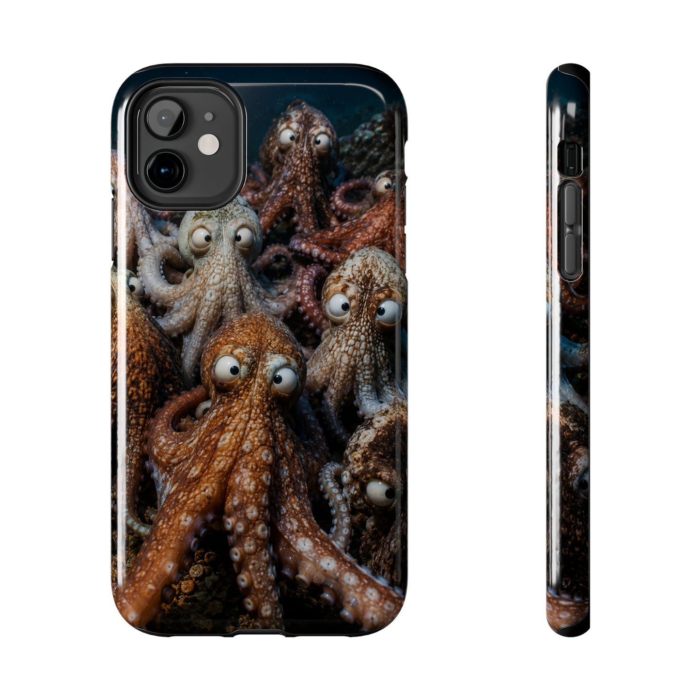 Octopus Cluster Tough Phone Case — Cute Underwater Sea Creature Protection