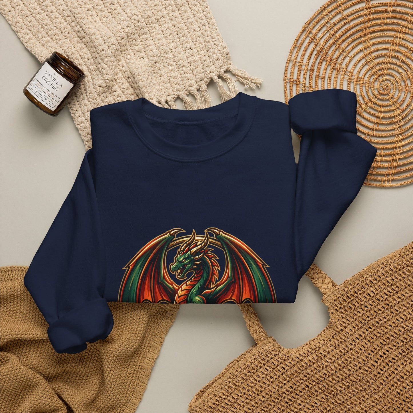 Dragon emblem Crewneck Sweatshirt | fantasy art, tattoo style