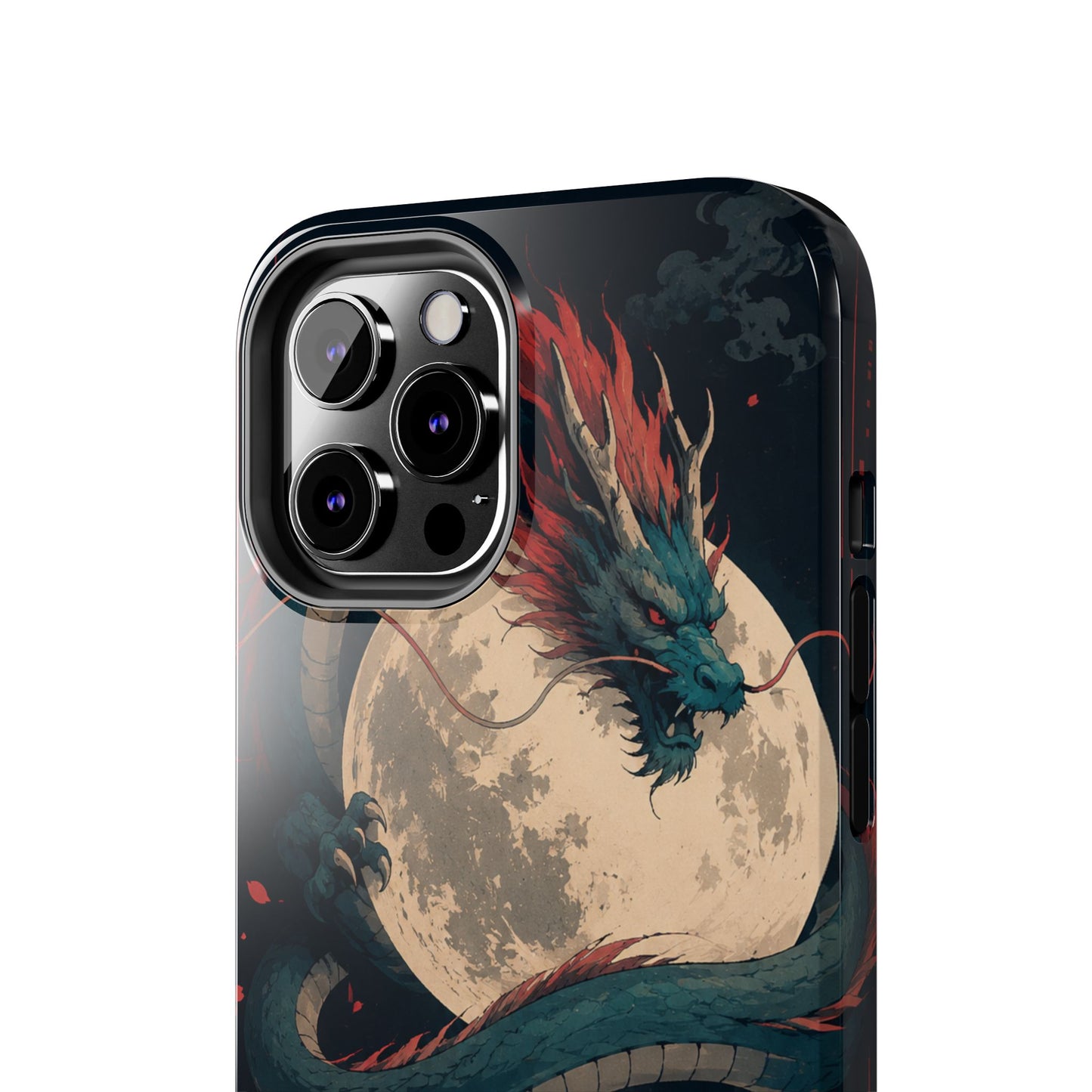 Dragon Moon Phone Case — Mythic Asian Serpent Design Tough Case