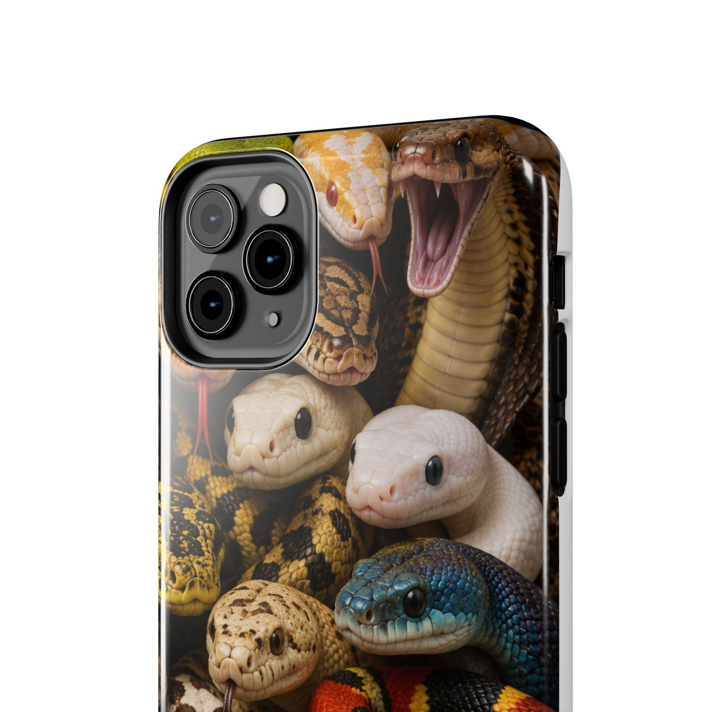 Snake Pattern Tough Phone Case — Colorful Snakes Protective Phone Cover