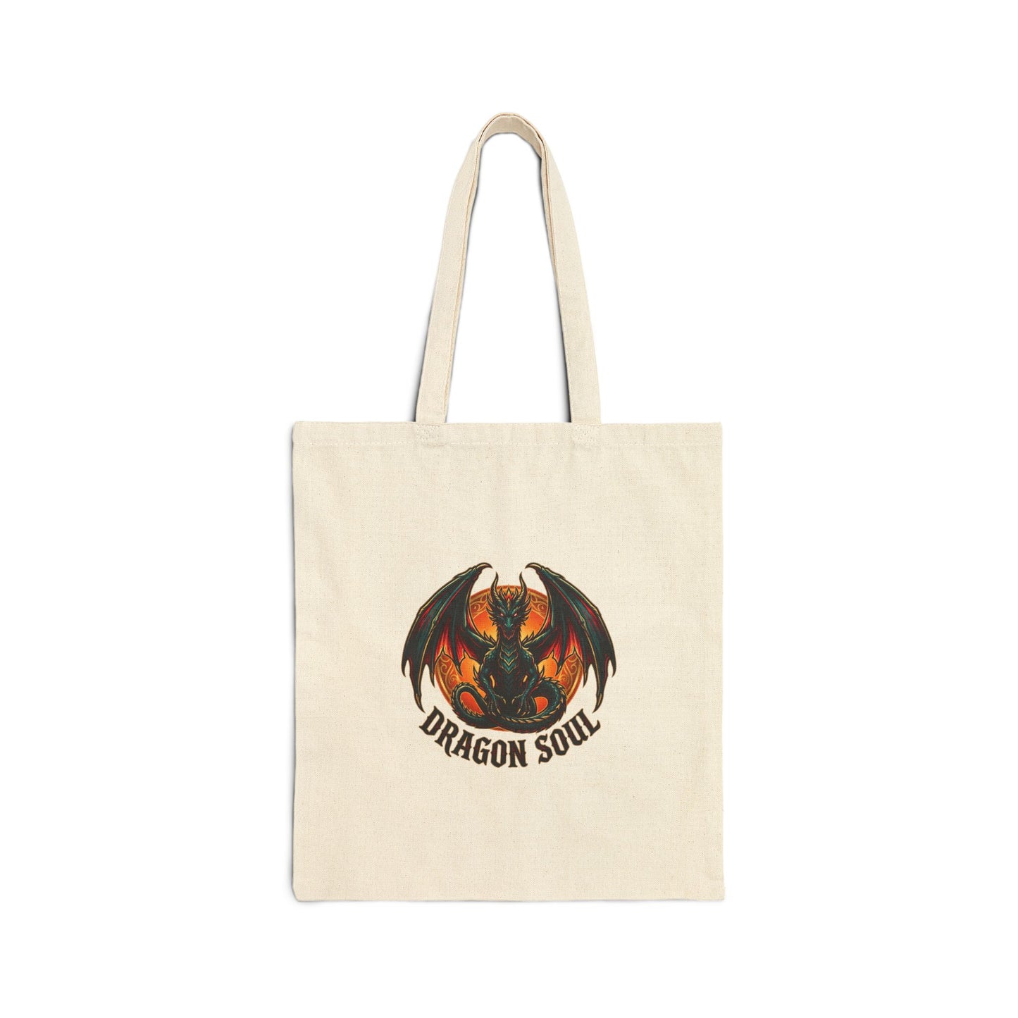 Dragon Soul tote, dragon fantasy art, mythical creature, tattoo style