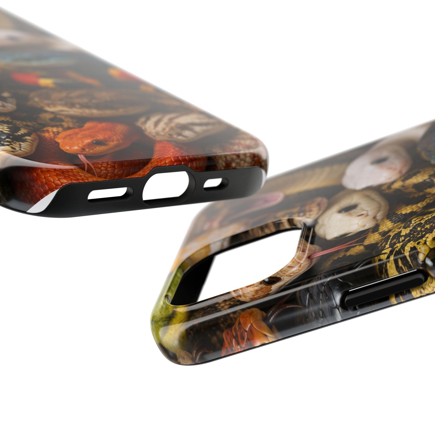 Snake Pattern Tough Phone Case — Colorful Snakes Protective Phone Cover