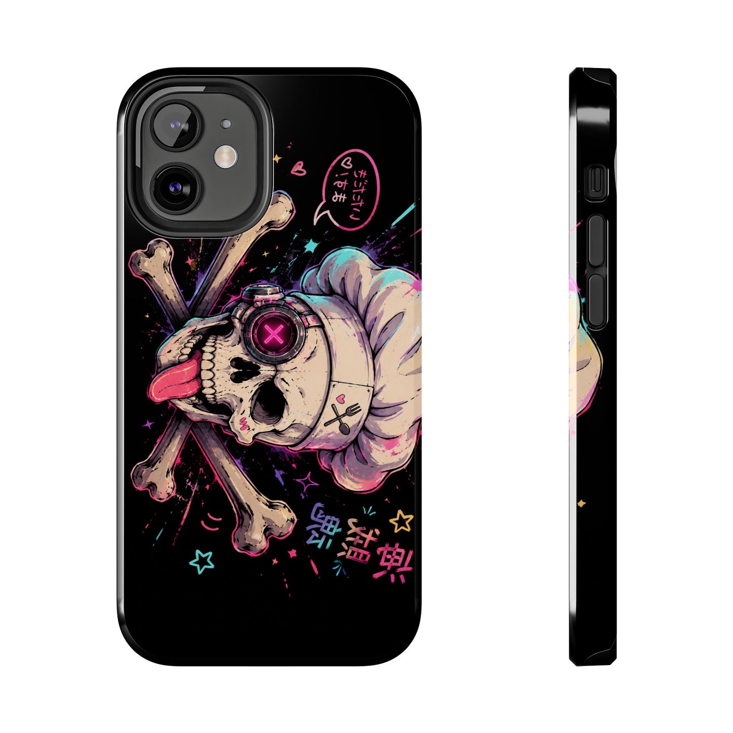 Skull & Crossbones Tough Phone Case — Neon Kawaii Punk Protection