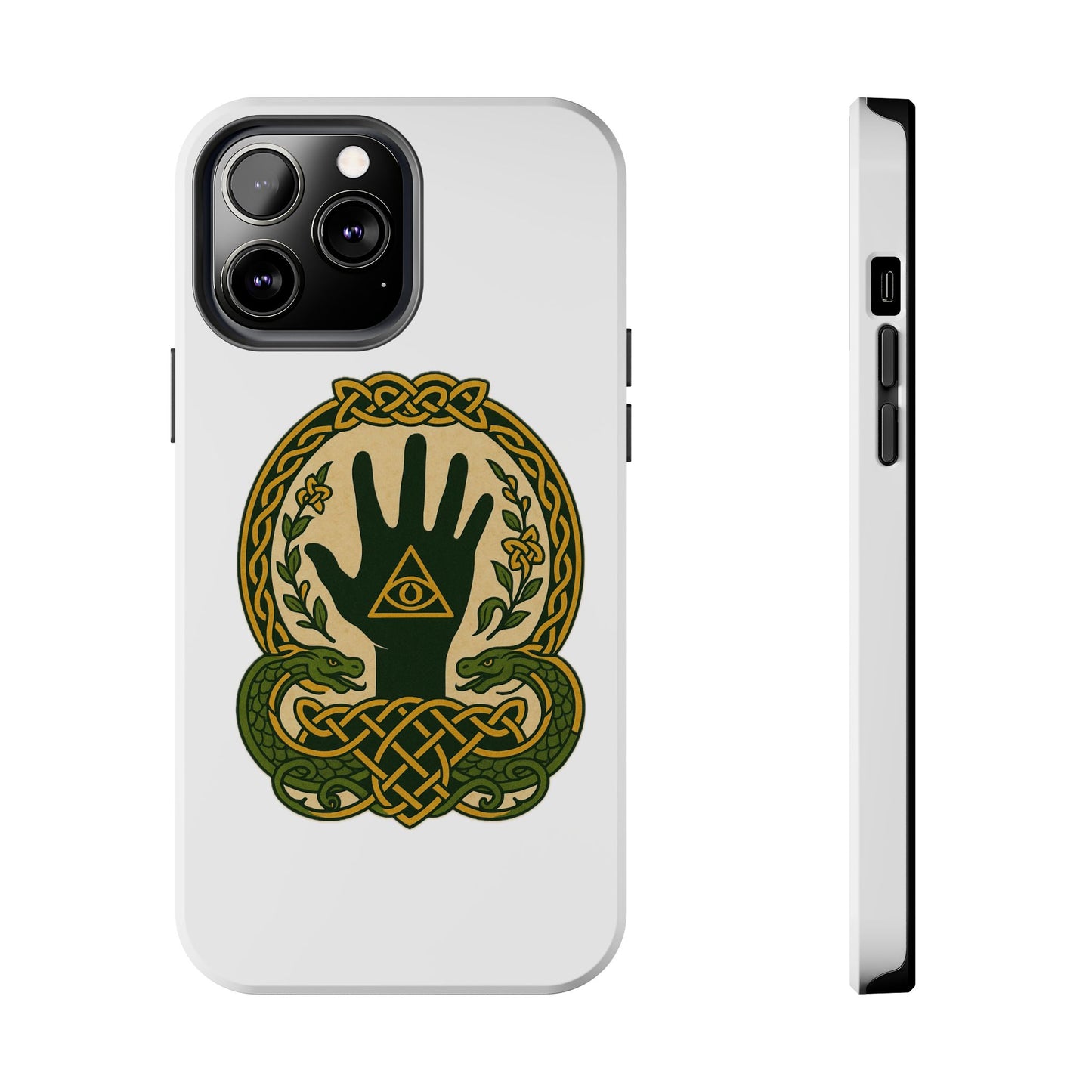 Celtic Eye of Providence Tough Phone Case — Protective Mythic Hand Design