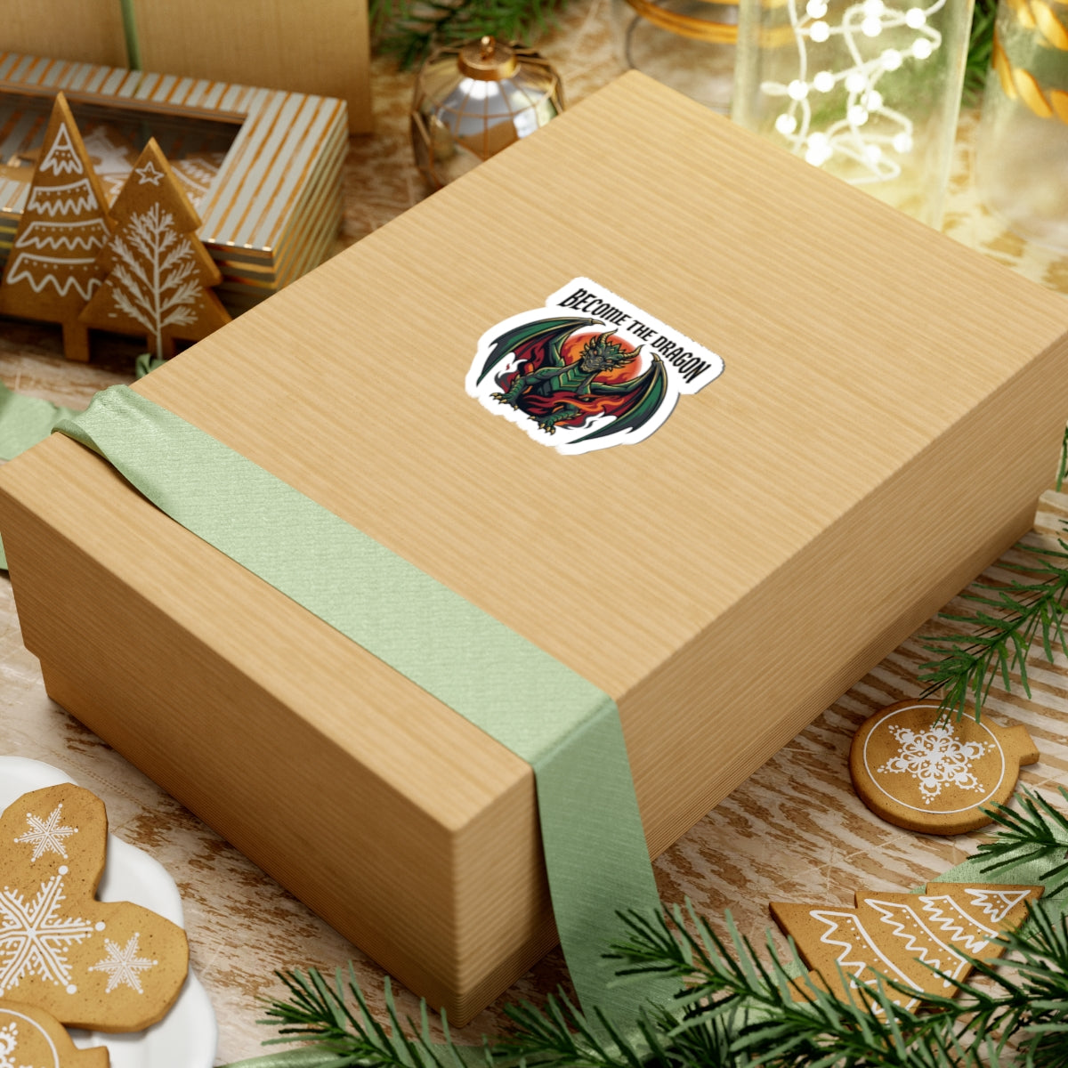 Become the Dragon Sticker | dragon, fantasy art, tattoo style