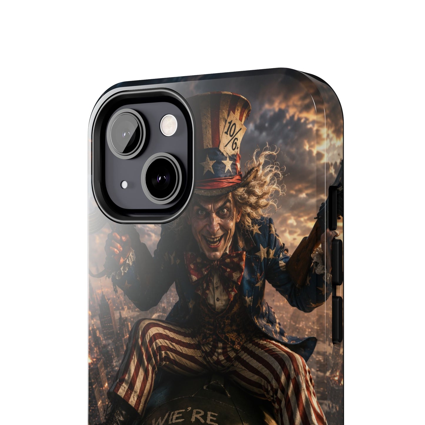 Tough Phone Case — Dark Uncle Sam 'We're All Mad Here' Nuclear Bomb Design