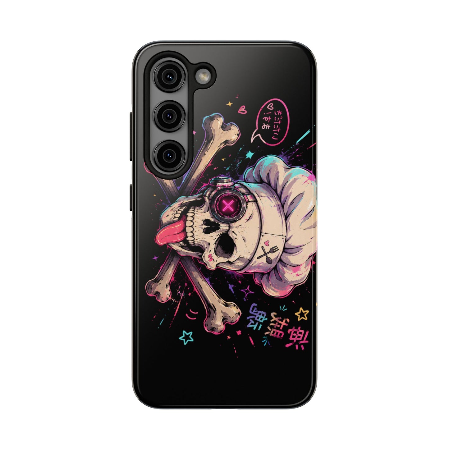 Skull & Crossbones Tough Phone Case — Neon Kawaii Punk Protection