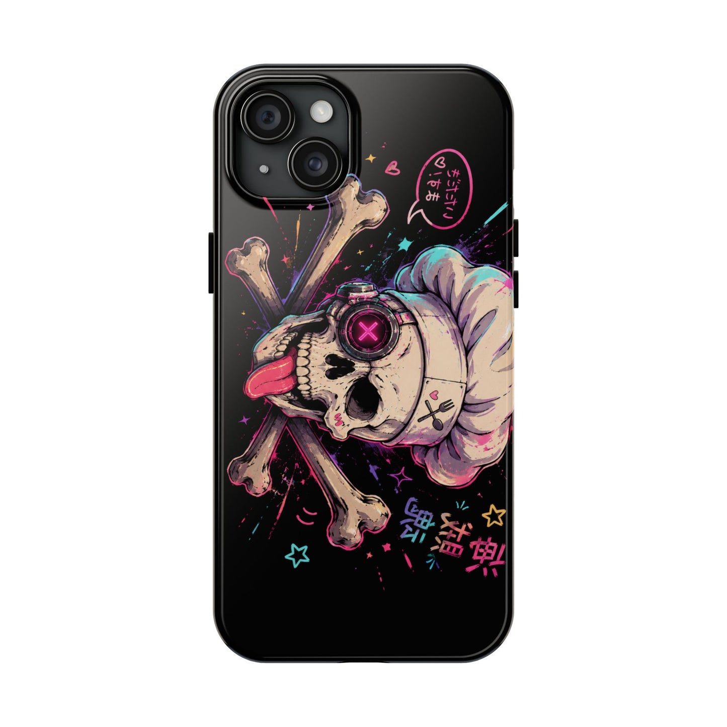 Skull & Crossbones Tough Phone Case — Neon Kawaii Punk Protection