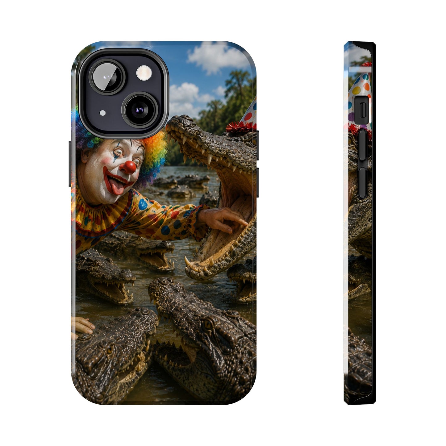 Creepy Clown Alligator Tough Phone Case — Horror Phone Cover for Scary Fans