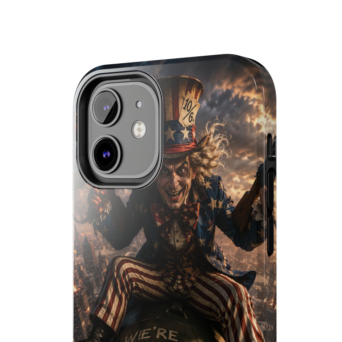 Tough Phone Case — Dark Uncle Sam 'We're All Mad Here' Nuclear Bomb Design