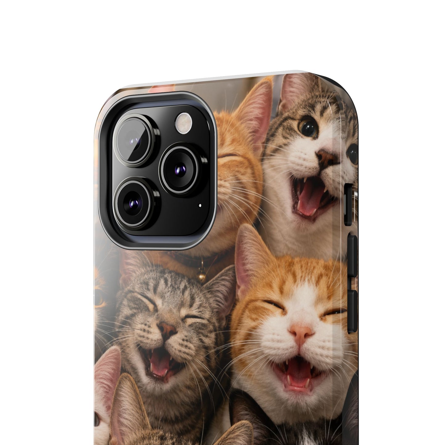 Tough Smiling Cats Collage Phone Case – Cute Cat Faces for iPhone