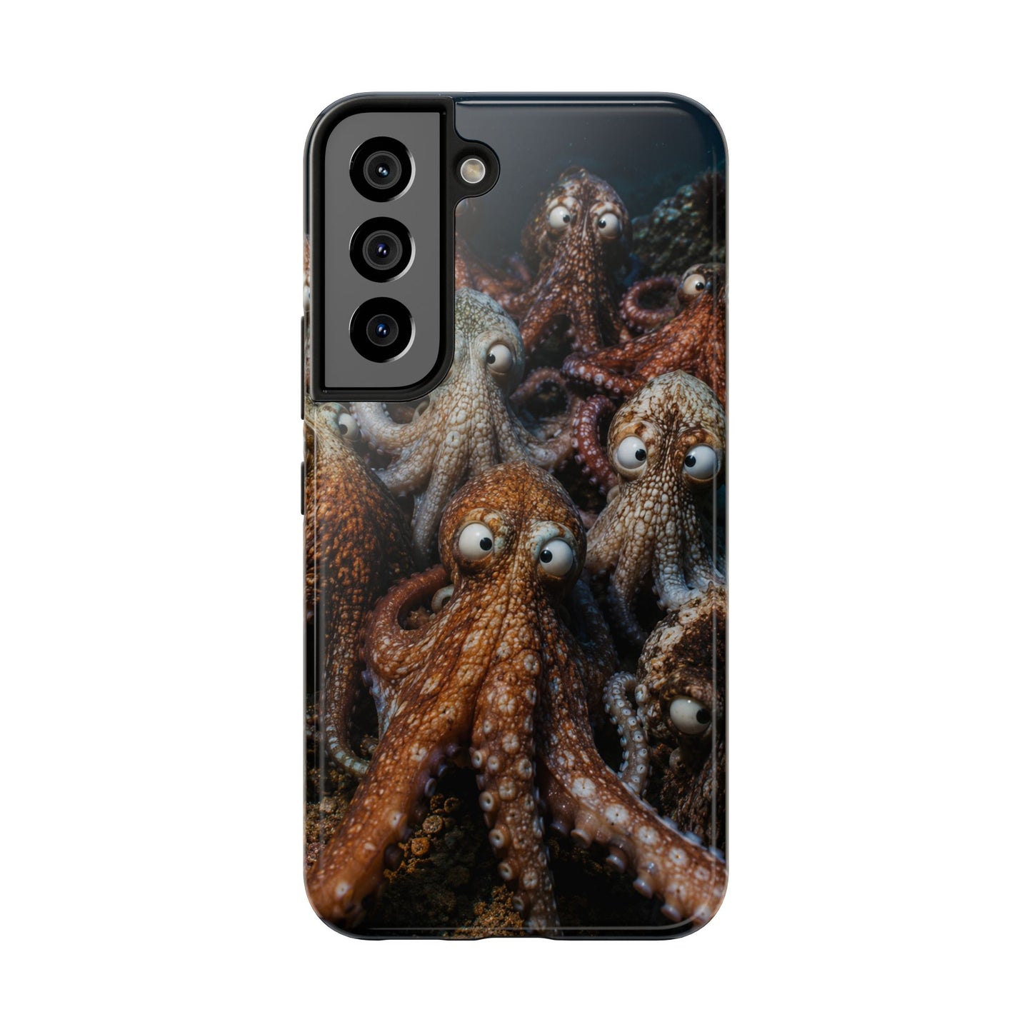 Octopus Cluster Tough Phone Case — Cute Underwater Sea Creature Protection