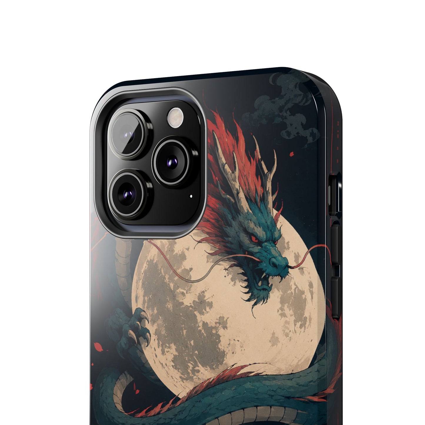 Dragon Moon Phone Case — Mythic Asian Serpent Design Tough Case