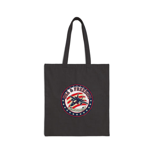 Faith & Freedom retro patriotic tote | July 4th, vintage Americana