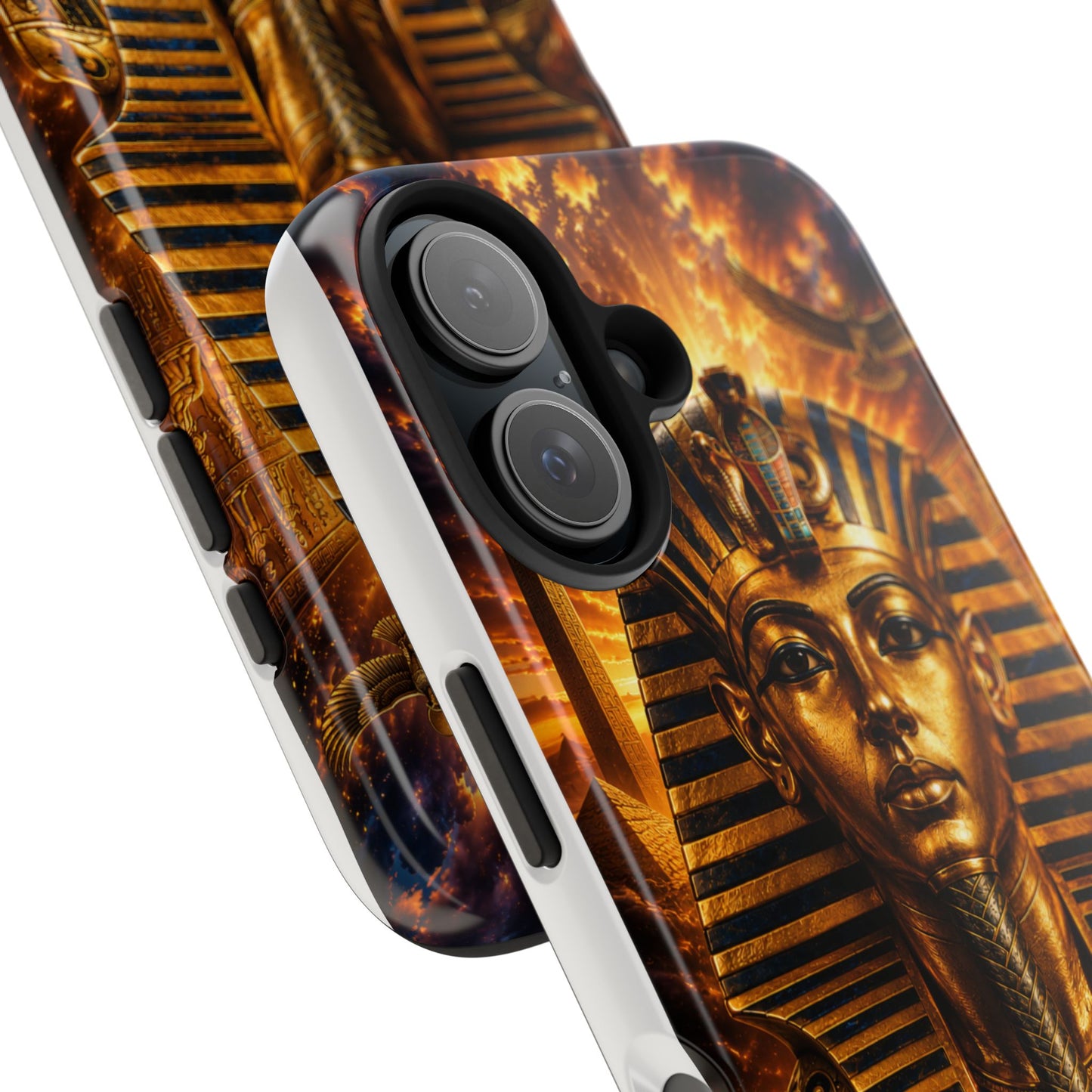 Egyptian Pharaoh Tough Phone Case — Protective Golden Tutankhamun Design