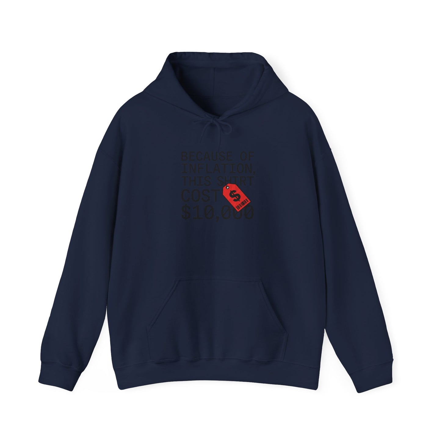 Ironic Money Flex Hoodie | sarcastic text, streetwear satire