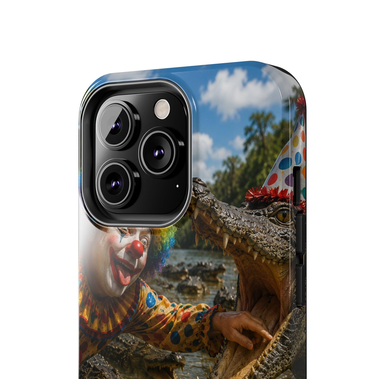 Creepy Clown Alligator Tough Phone Case — Horror Phone Cover for Scary Fans