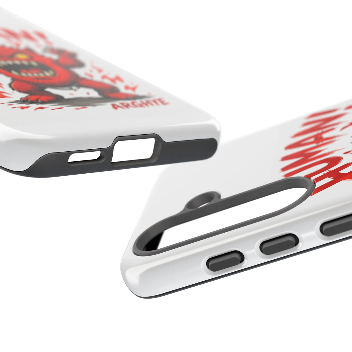 Angry Monster "HUMAN!" Phone Case — Cute Fiery Creature iPhone Cover