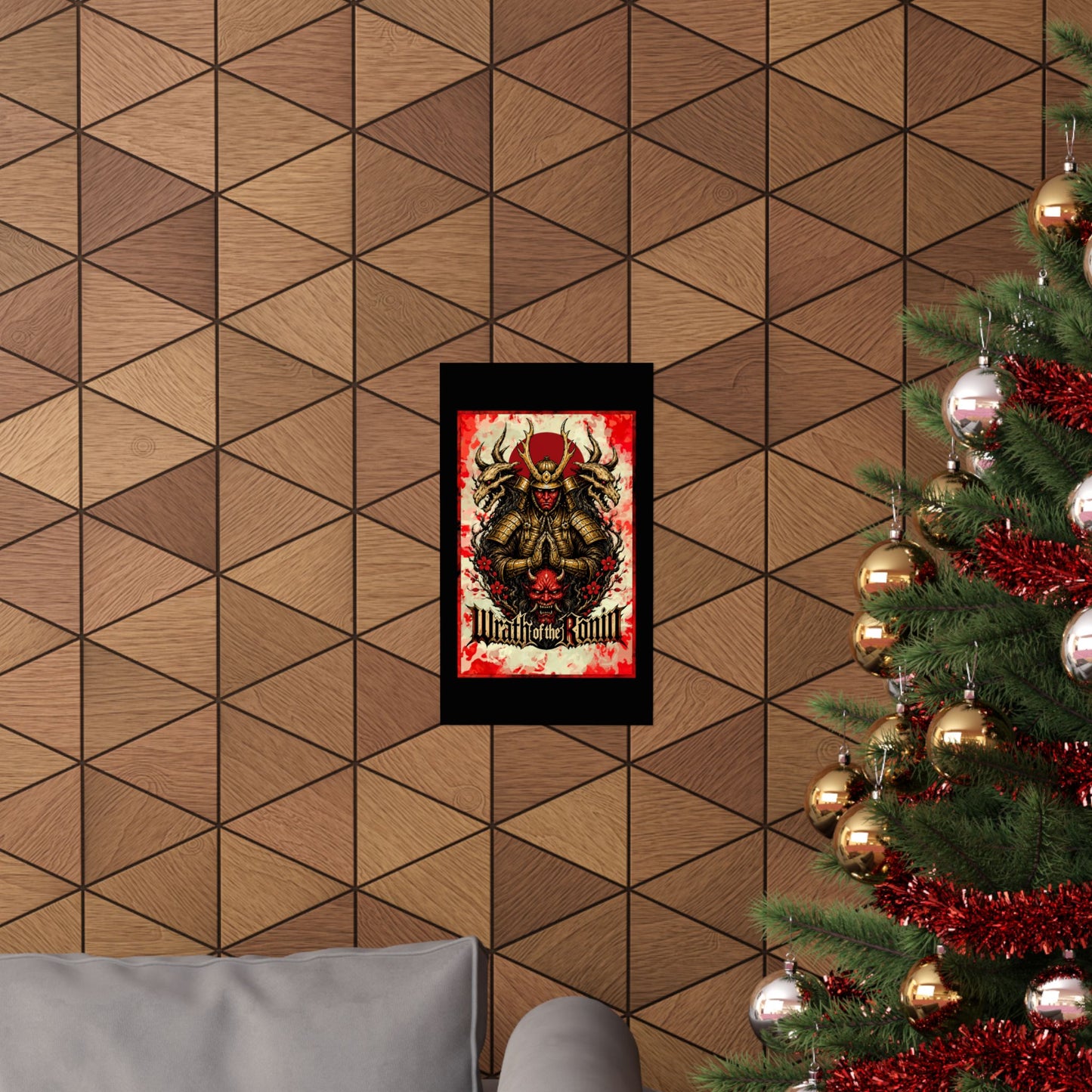 Samurai Wrath Poster — 'Wrath of the Ronin' Matte Vertical Art Print