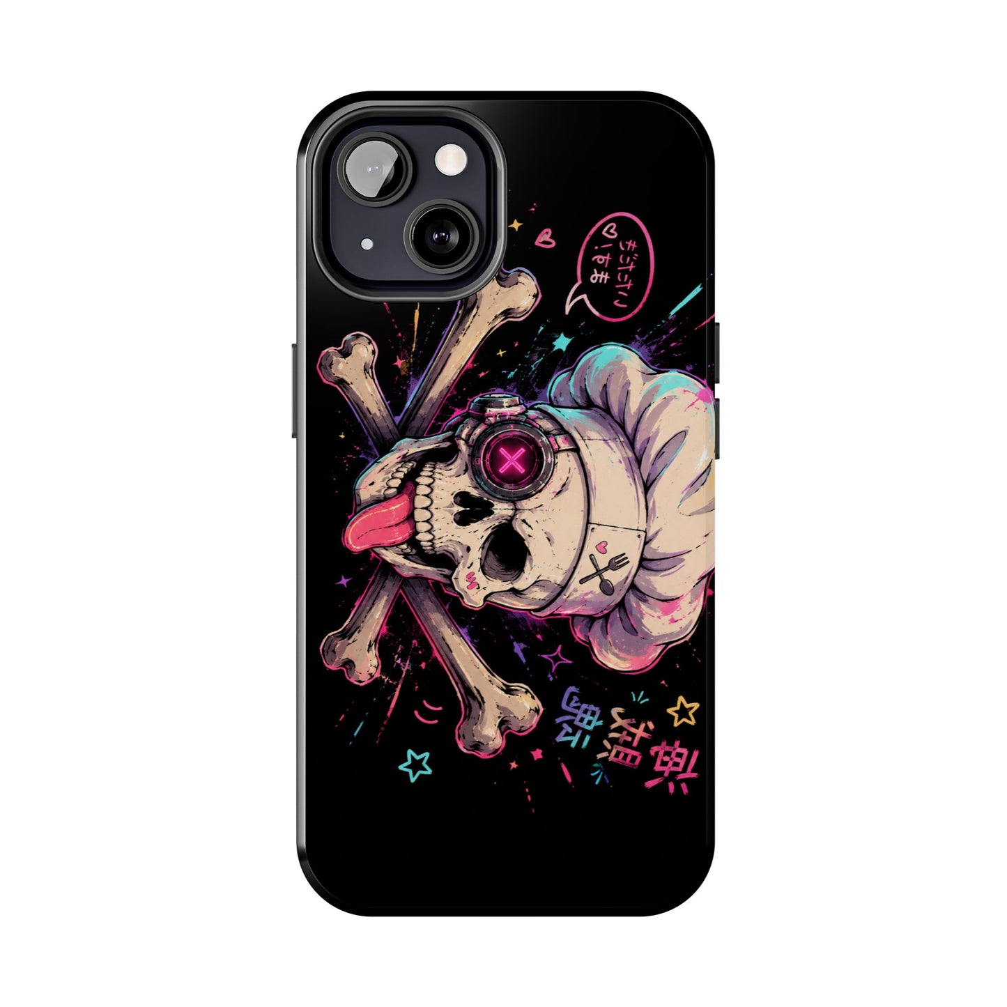 Skull & Crossbones Tough Phone Case — Neon Kawaii Punk Protection