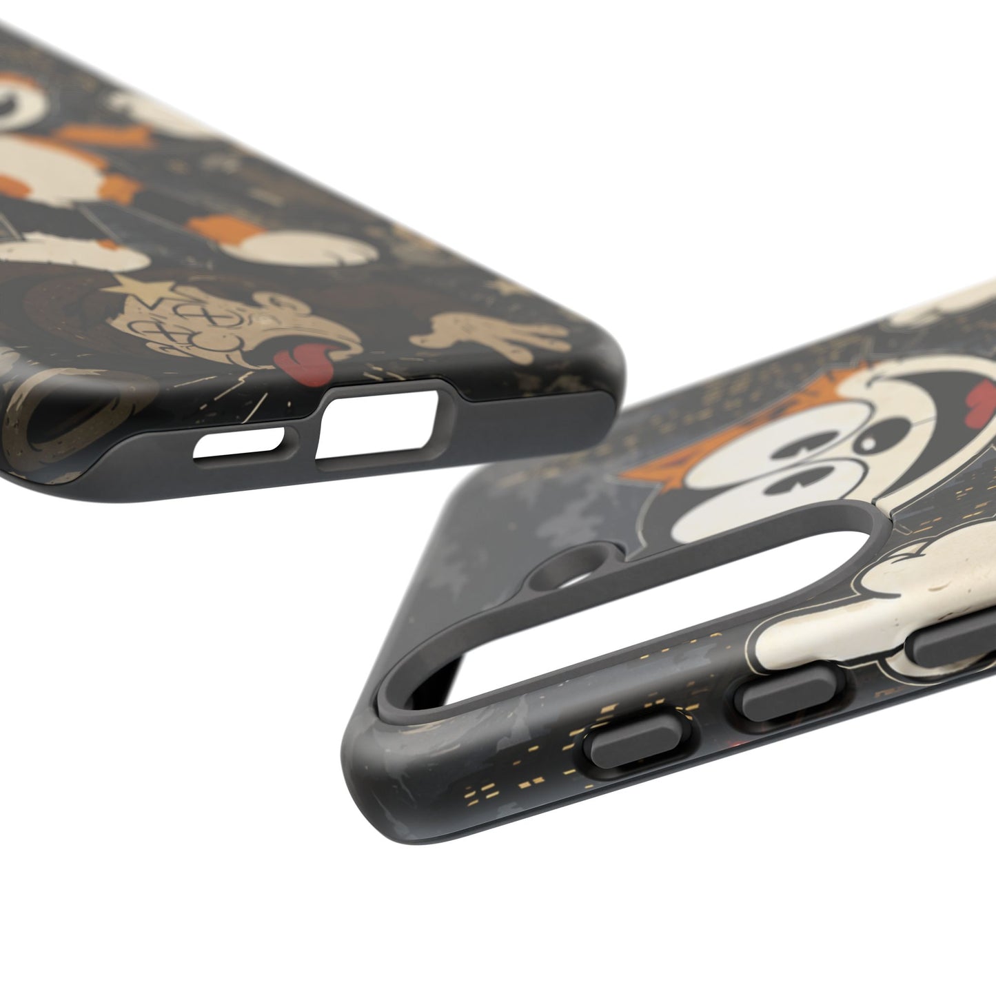 Vintage Cartoon Cat Phone Case — Edgy Felix-Style Illustration