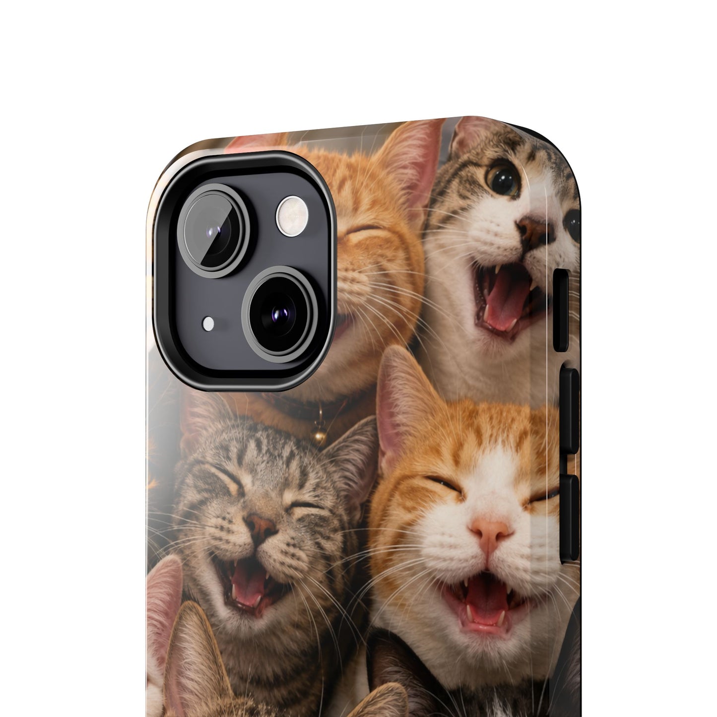 Tough Smiling Cats Collage Phone Case – Cute Cat Faces for iPhone