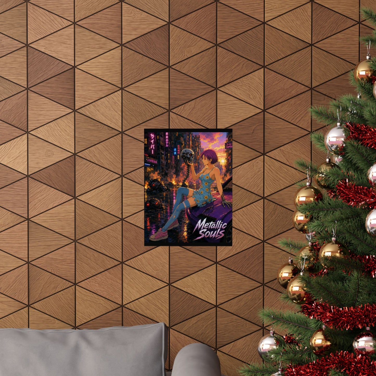Metallic Souls Anime Poster — "Metallic Souls" Matte Vertical Art Print