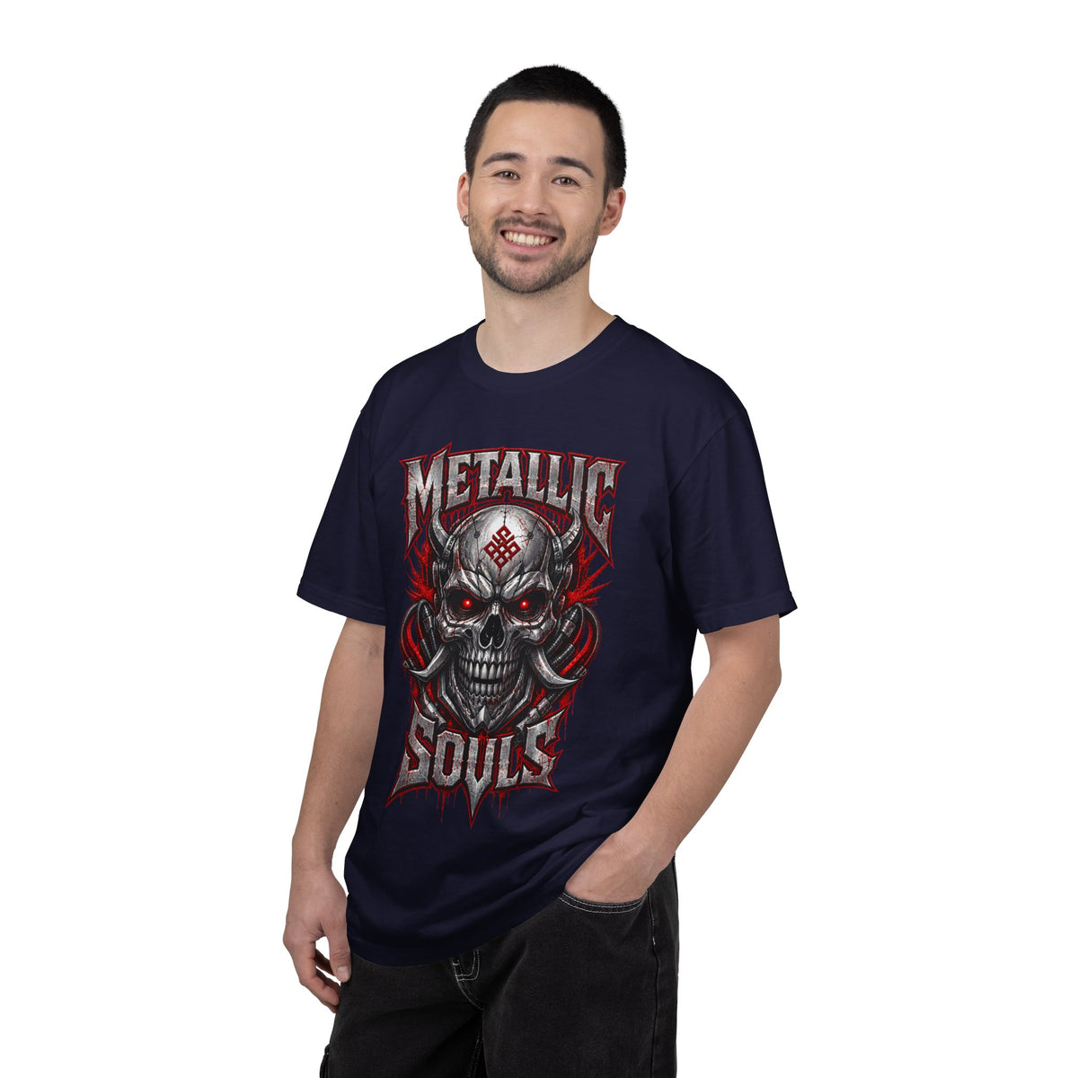 Metallic Souls Skull T-Shirt — Gothic Heavy Metal Band Tee