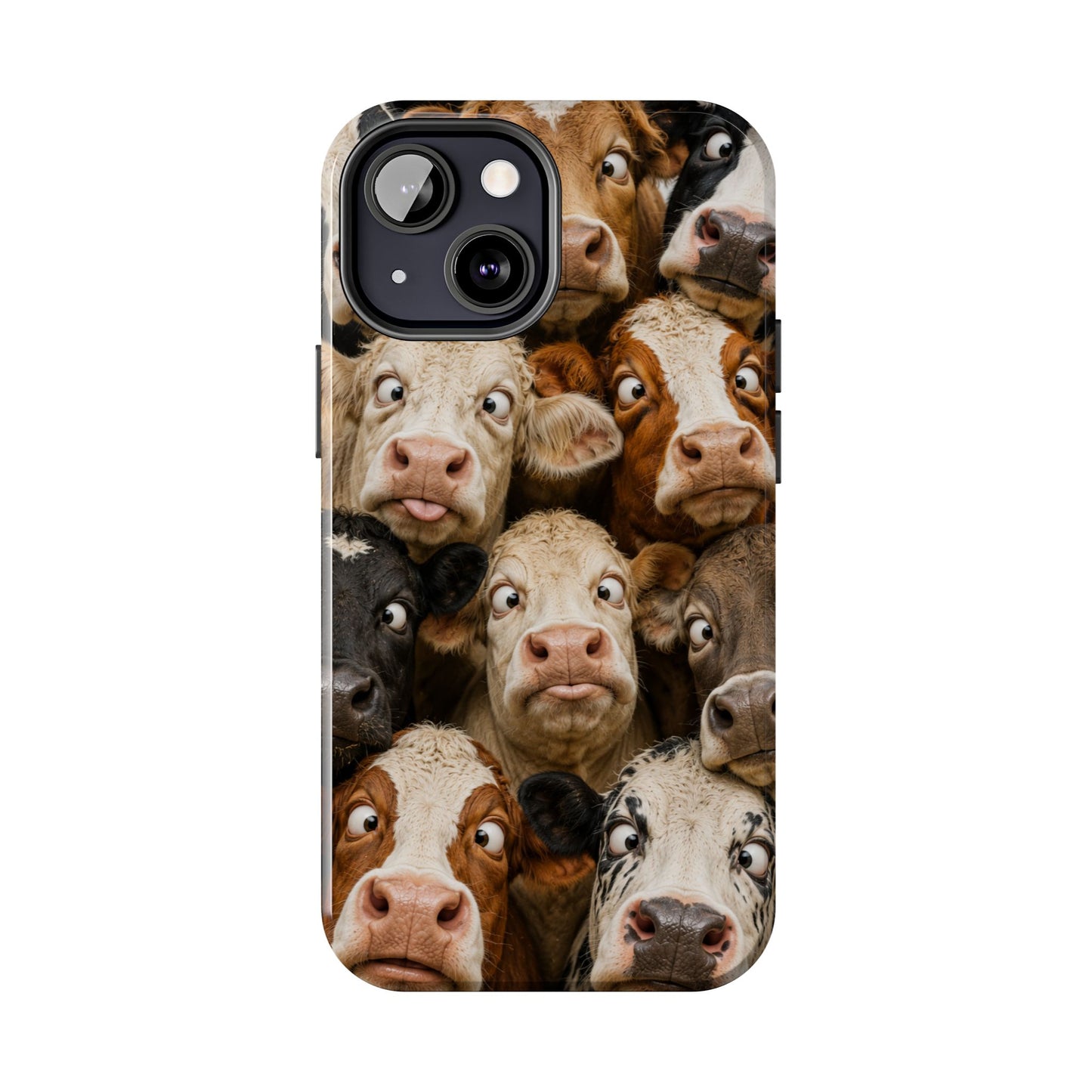 Cow Collage Tough Phone Case — Funny Farm Animal Protective Phone Cover