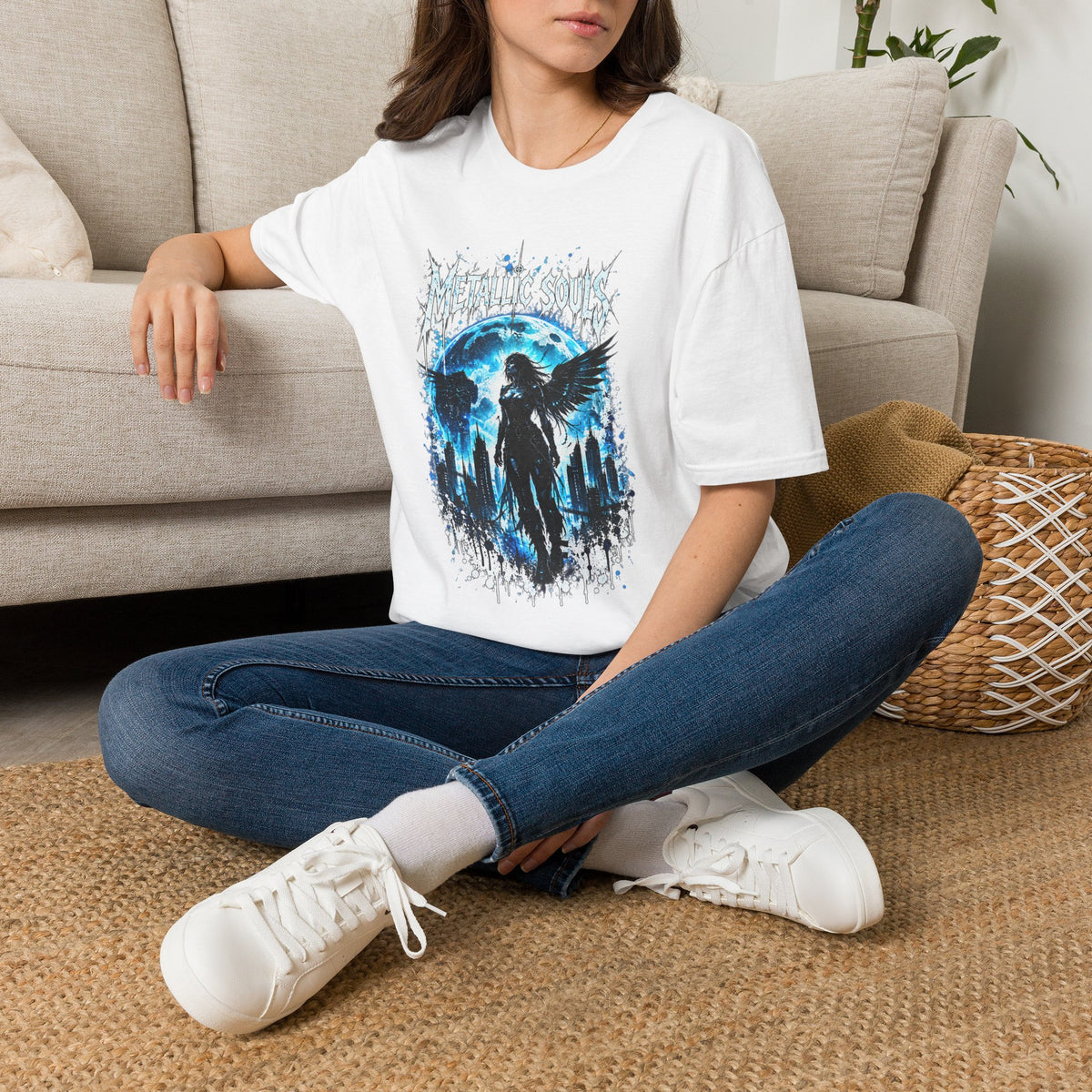 Mystical Blue Raven Forest T-Shirt