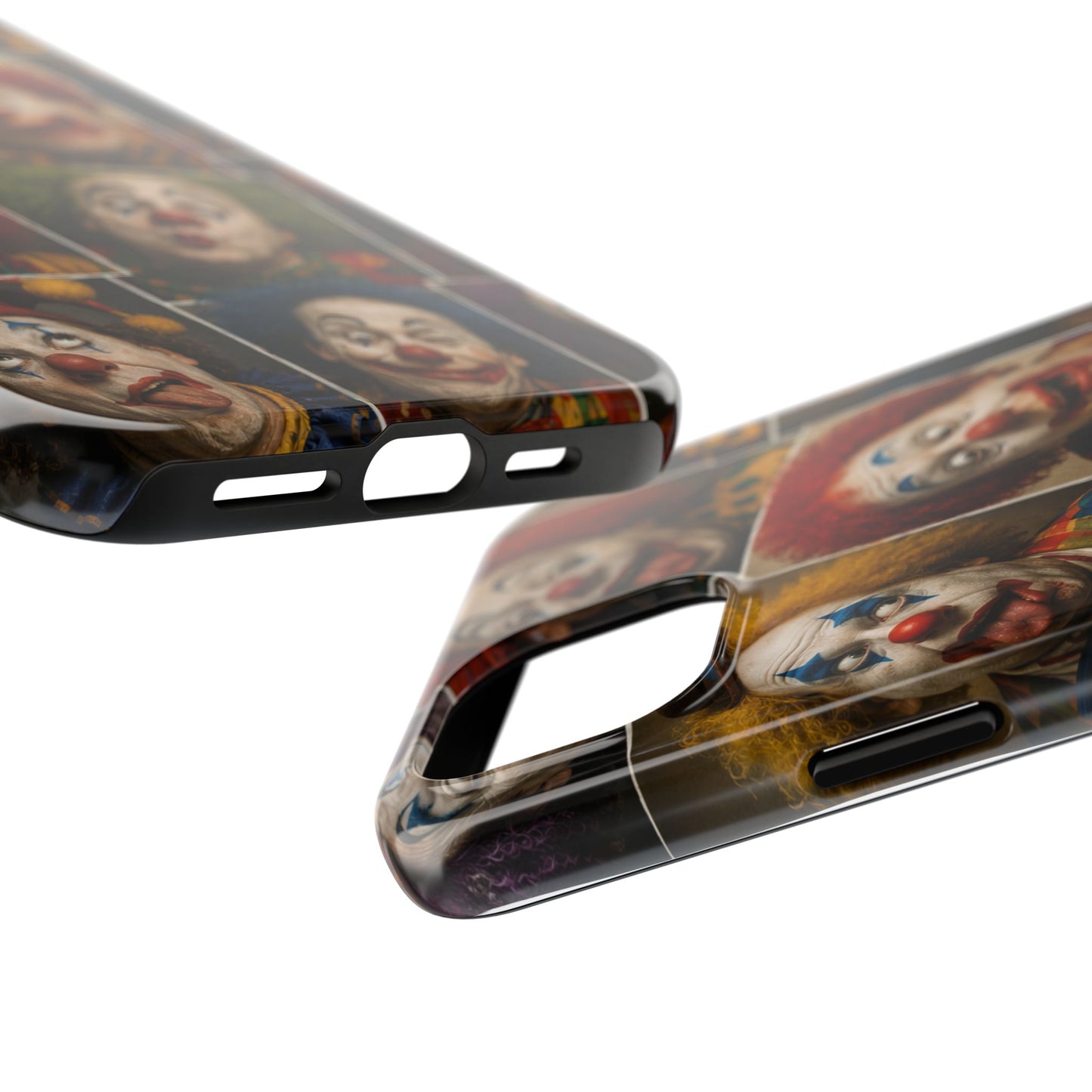 Clown Collage Tough Phone Case — Retro Carnival Horror Pattern