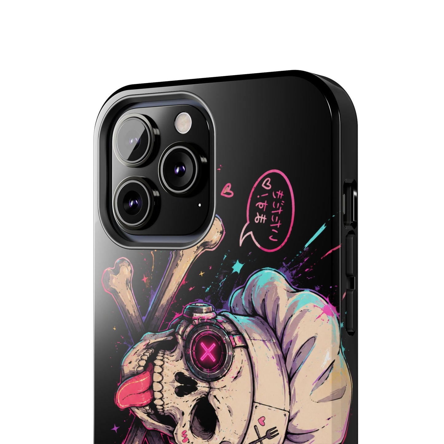 Skull & Crossbones Tough Phone Case — Neon Kawaii Punk Protection