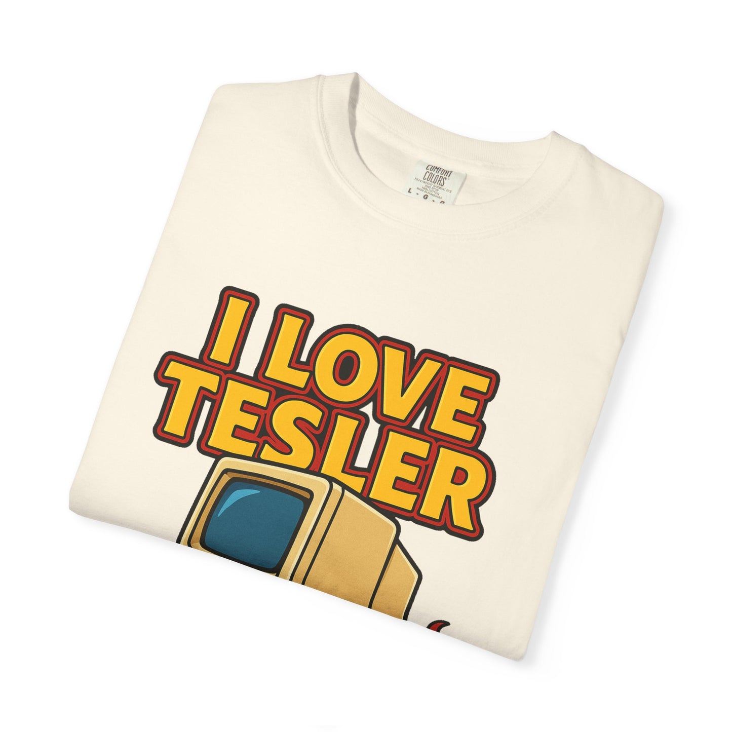 I Love Tesler Vintage Computer Tee — Retro Tech Graphic T-Shirt