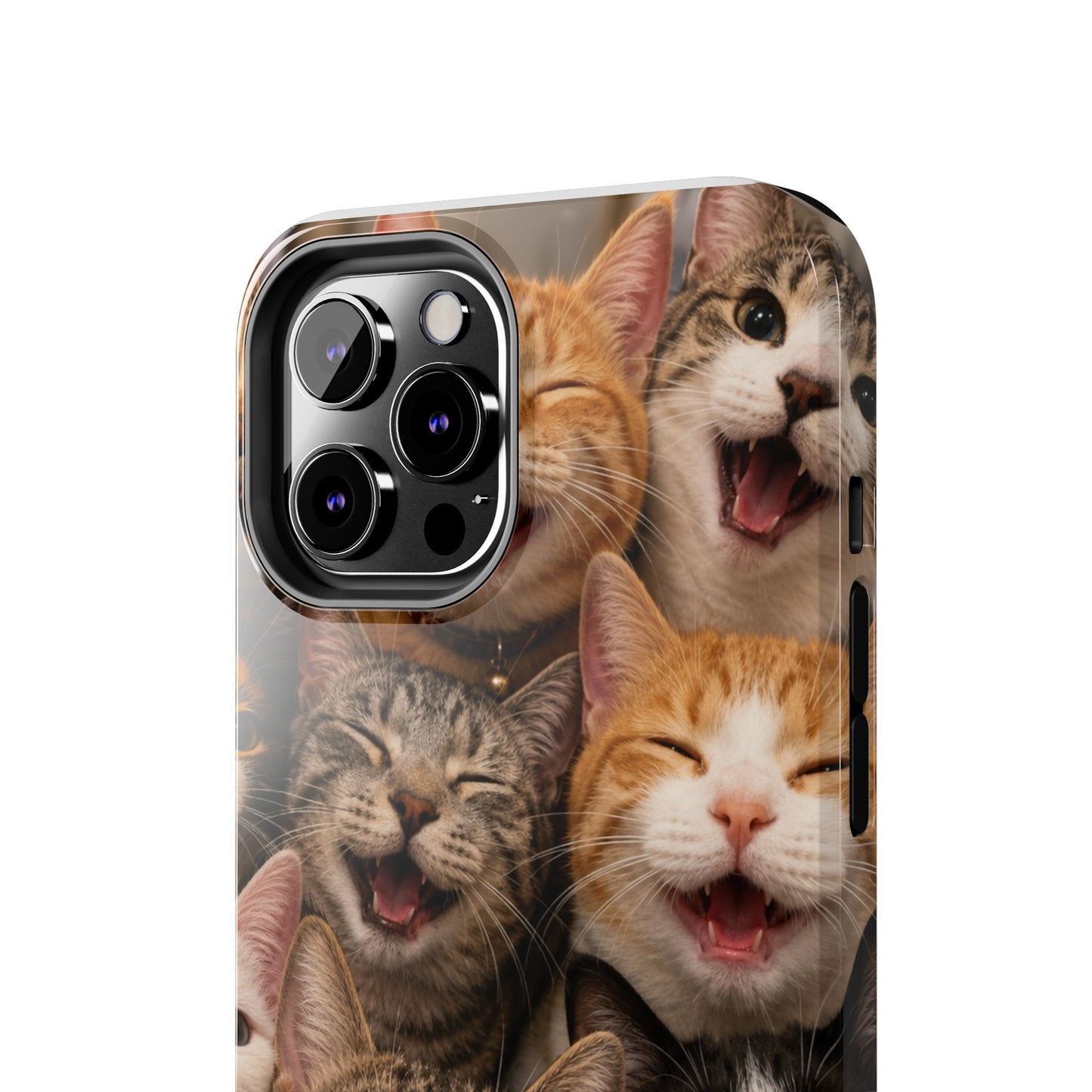 Tough Smiling Cats Collage Phone Case – Cute Cat Faces for iPhone