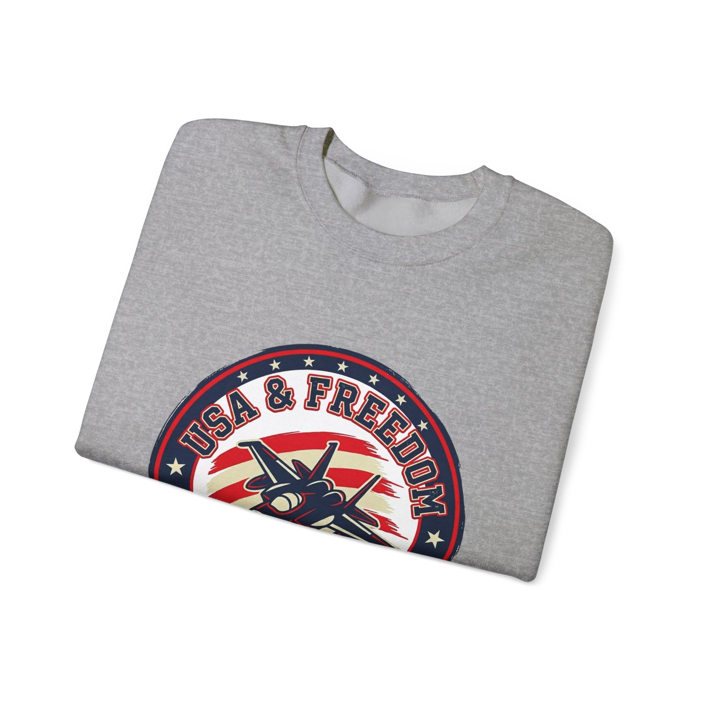 USA & Freedom Crewneck Sweatshirt | patriotic, faith-based vintage Americana