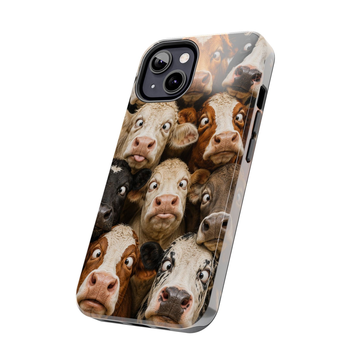 Cow Collage Tough Phone Case — Funny Farm Animal Protective Phone Cover