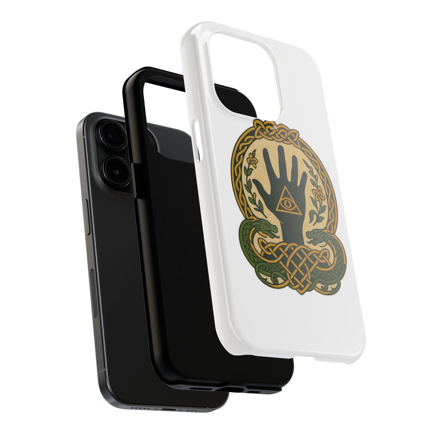 Celtic Eye of Providence Tough Phone Case — Protective Mythic Hand Design