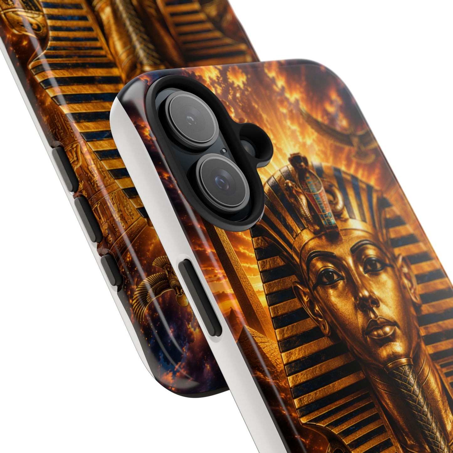 Egyptian Pharaoh Tough Phone Case — Protective Golden Tutankhamun Design