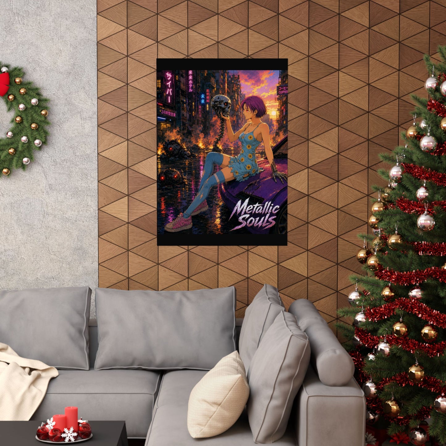 Metallic Souls Anime Poster — "Metallic Souls" Matte Vertical Art Print