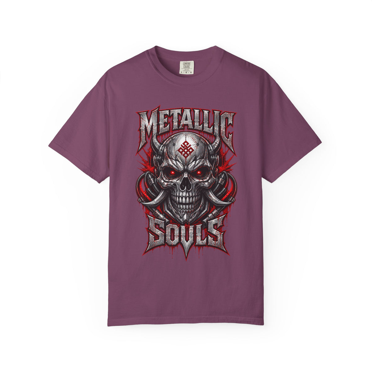 Metallic Souls Skull T-Shirt — Gothic Heavy Metal Band Tee