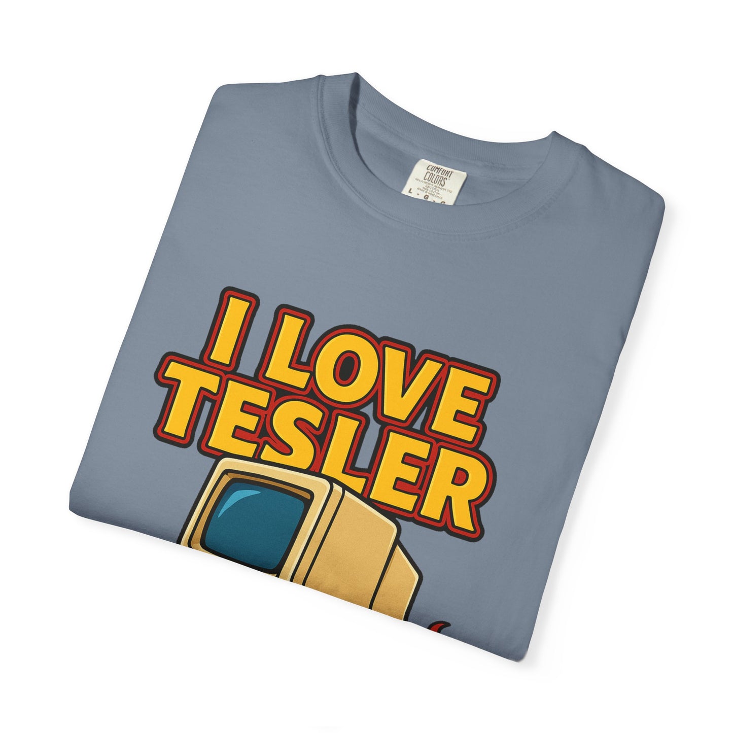 I Love Tesler Vintage Computer Tee — Retro Tech Graphic T-Shirt