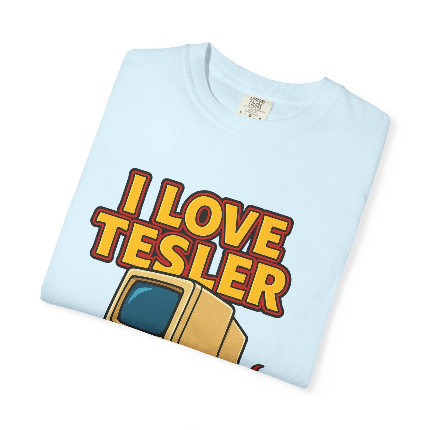 I Love Tesler Vintage Computer Tee — Retro Tech Graphic T-Shirt