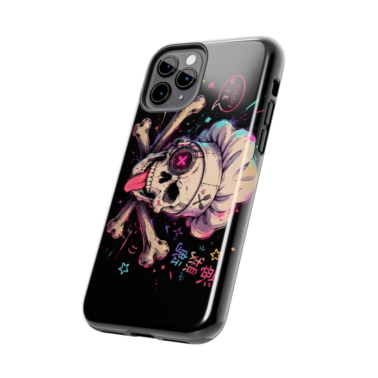 Skull & Crossbones Tough Phone Case — Neon Kawaii Punk Protection